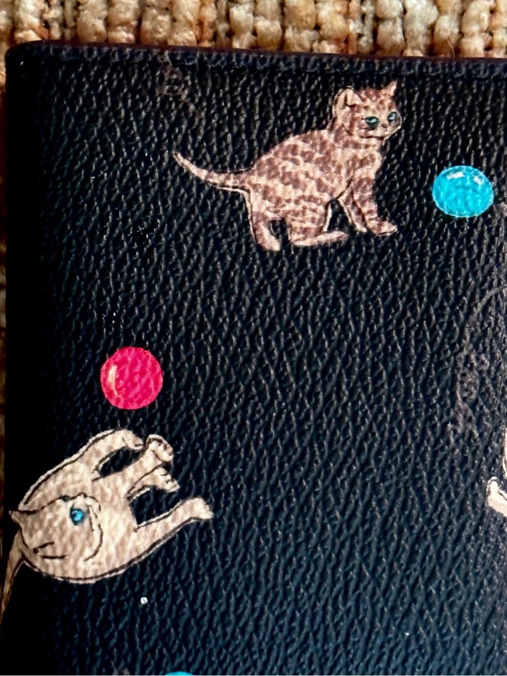 Coach Cat Print Trigger Snap Card Case NWTS - Picture 8 of 11